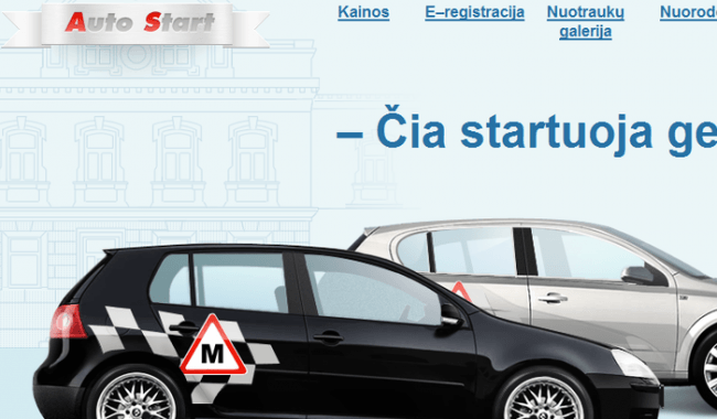 autostart vairavimo mokykla